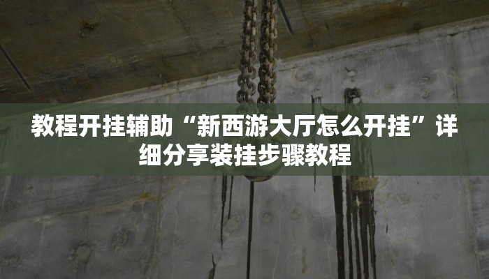 教程开挂辅助“新西游大厅怎么开挂”详细分享装挂步骤教程 教程开挂辅助“新西游大厅怎么开挂”详细分享装挂步骤教程