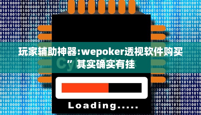 玩家辅助神器:wepoker透视软件购买”其实确实有挂
