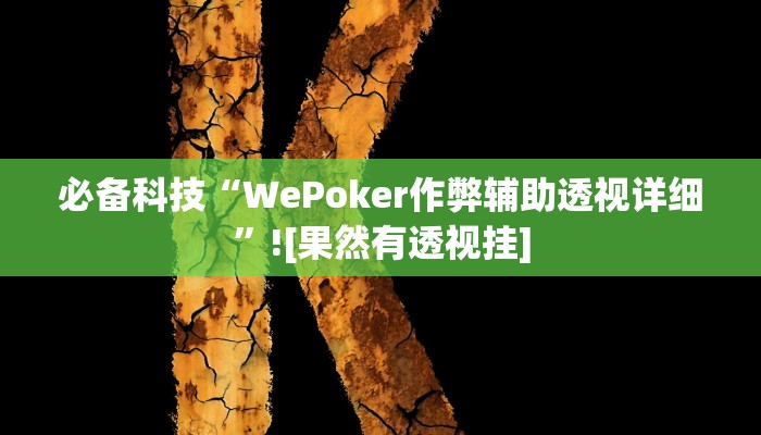 必备科技“WePoker作弊辅助透视详细”![果然有透视挂]
