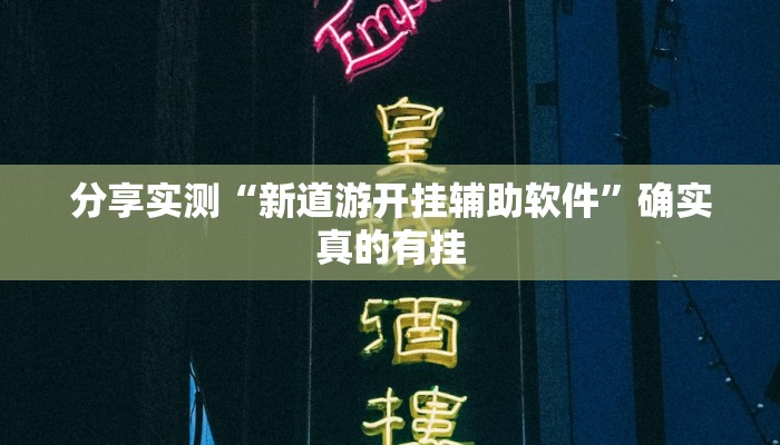 分享实测“新道游开挂辅助软件”确实真的有挂