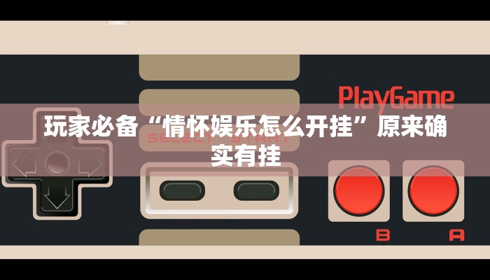 玩家必备“情怀娱乐怎么开挂”原来确实有挂