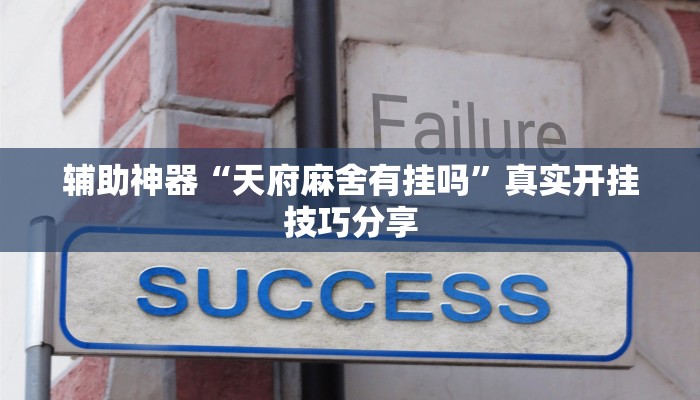 辅助神器“天府麻舍有挂吗”真实开挂技巧分享