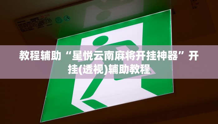 教程辅助“星悦云南麻将开挂神器”开挂(透视)辅助教程