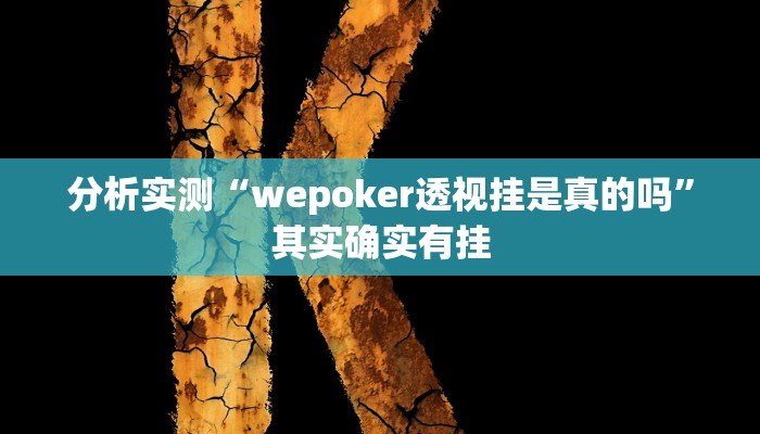 分析实测“wepoker透视挂是真的吗”其实确实有挂 分析实测“wepoker透视挂是真的吗”其实确实有挂