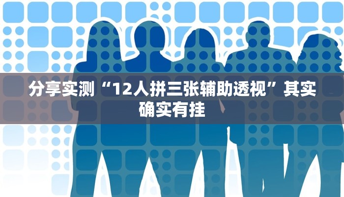 分享实测“12人拼三张辅助透视”其实确实有挂